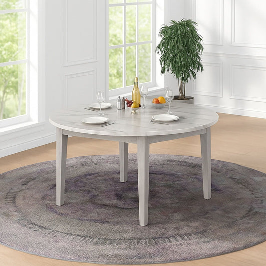 Essence - 54" Round Dining Table With Marble Top Dining Tables by New Classic - Walls Furniture & Mattress