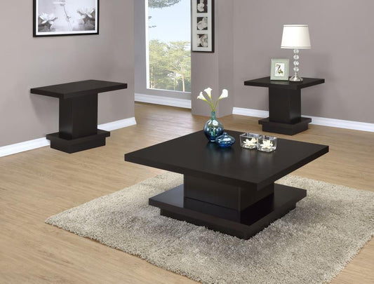 Reston - Square Coffee Table Set Table Sets by Coaster Fine Furniture - Walls Furniture & Mattress