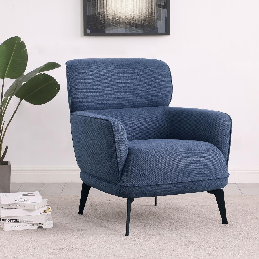 Andrea - Upholstered Crecent Arm Accent Chair Arm Chairs by Coaster Fine Furniture - Walls Furniture & Mattress