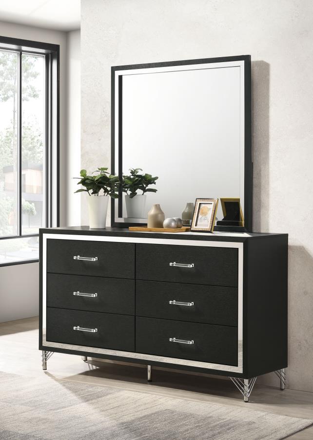 Lucia - 6 - Drawer Dresser Dressers by Coaster Fine Furniture - Walls Furniture & Mattress