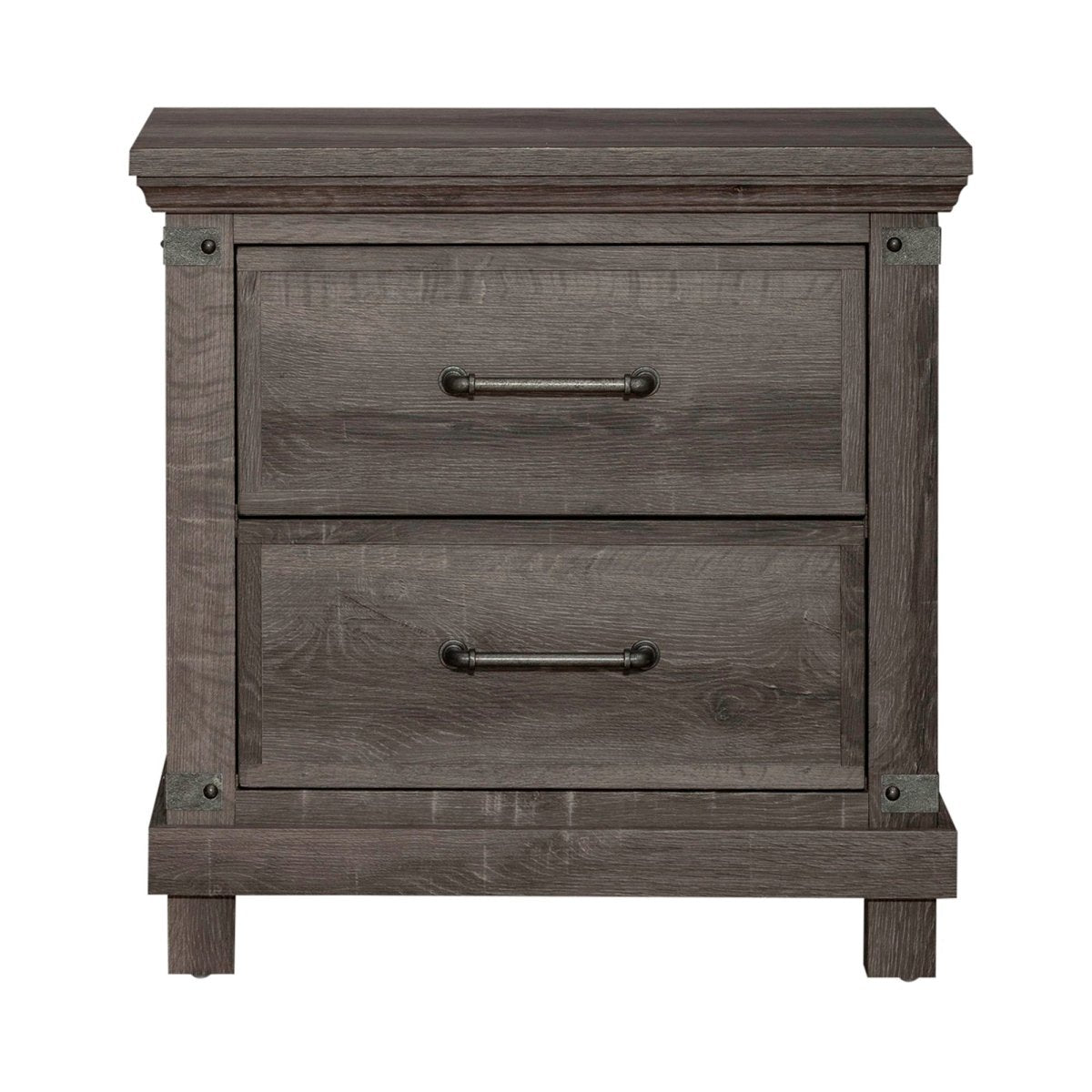 Lakeside Haven - Nightstand With Charging Station - Dark Brown Nightstands w/ Charging Stations by Liberty Furniture - Walls Furniture & Mattress