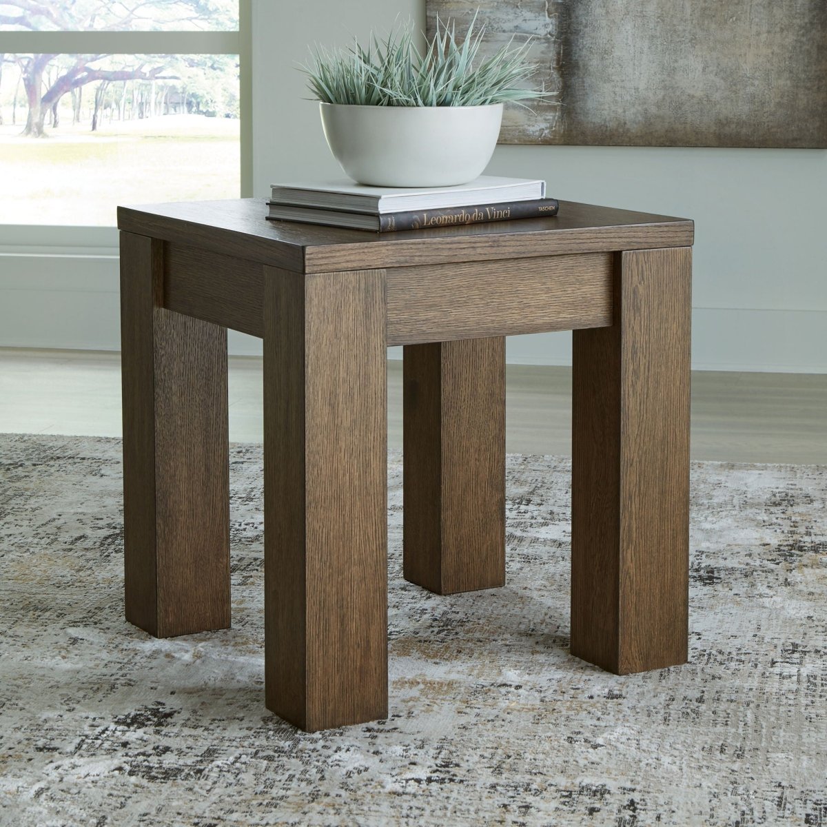 Rosswain - Square End Table - Warm Brown End Tables by Signature Design by Ashley® - Walls Furniture & Mattress