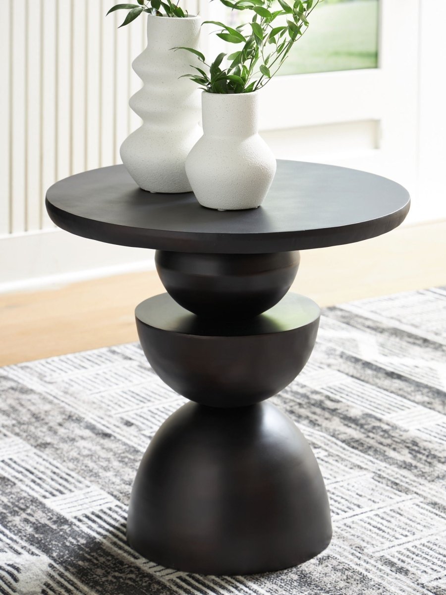 Kurtson - Accent Table - Bronze Finish Accent Tables by Signature Design by Ashley® - Walls Furniture & Mattress