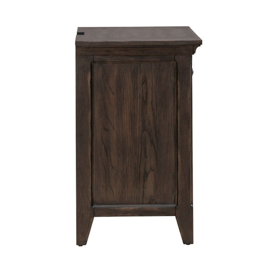 Paradise Valley - Nightstand With Charging Station - Dark Brown Nightstands w/ Charging Stations by Liberty Furniture - Walls Furniture & Mattress