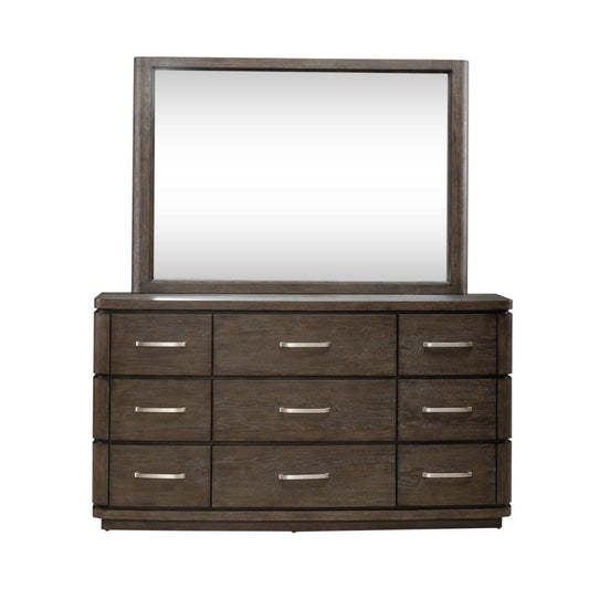 Cascade Falls - Dresser & Mirror - Satin Espresso Dresser & Mirror by Liberty Furniture - Walls Furniture & Mattress