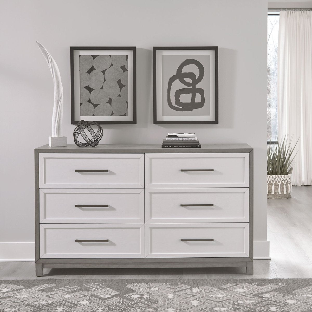 Palmetto Heights - 6 Drawer Dresser - White Dressers by Liberty Furniture - Walls Furniture & Mattress