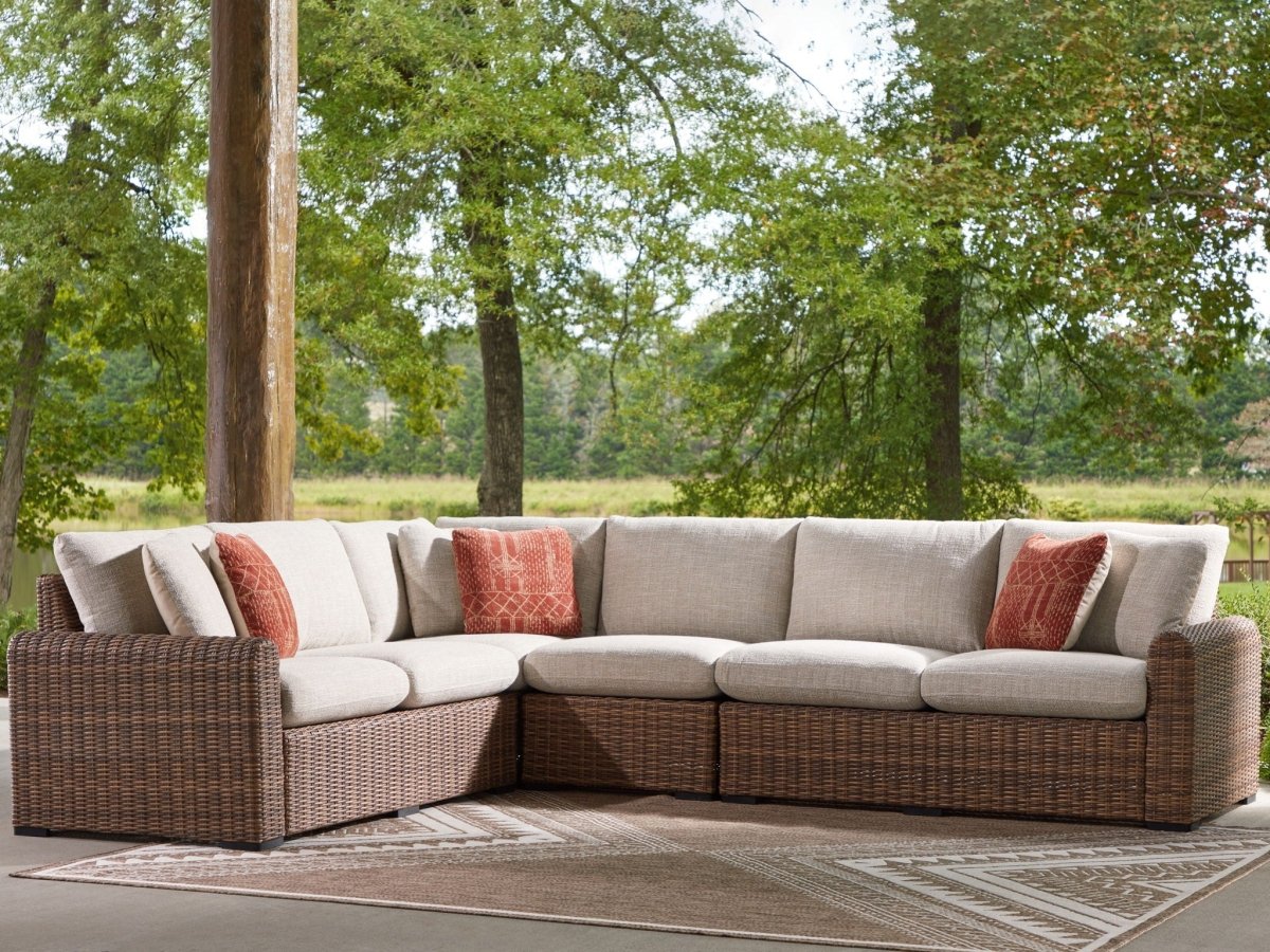 Dolan Creek - Outdoor Sectional Stationary Sectionals by Signature Design by Ashley® - Walls Furniture & Mattress