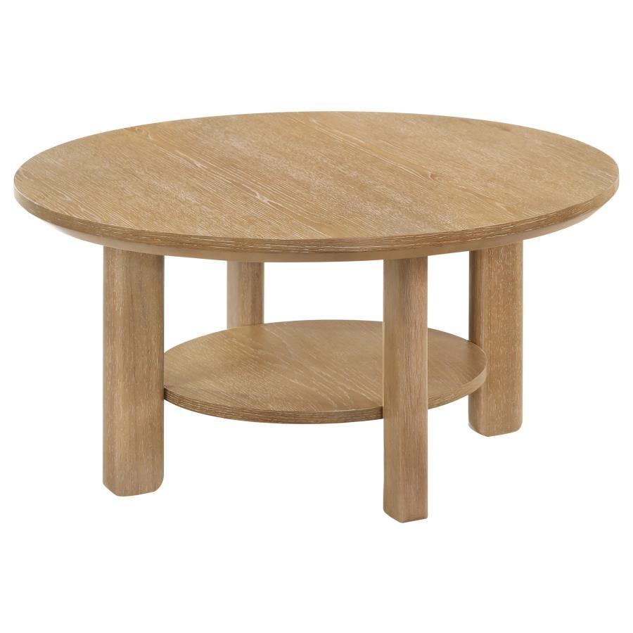 Ottowa - Round Wood Table With Shelf End Tables by Coaster Fine Furniture - Walls Furniture & Mattress