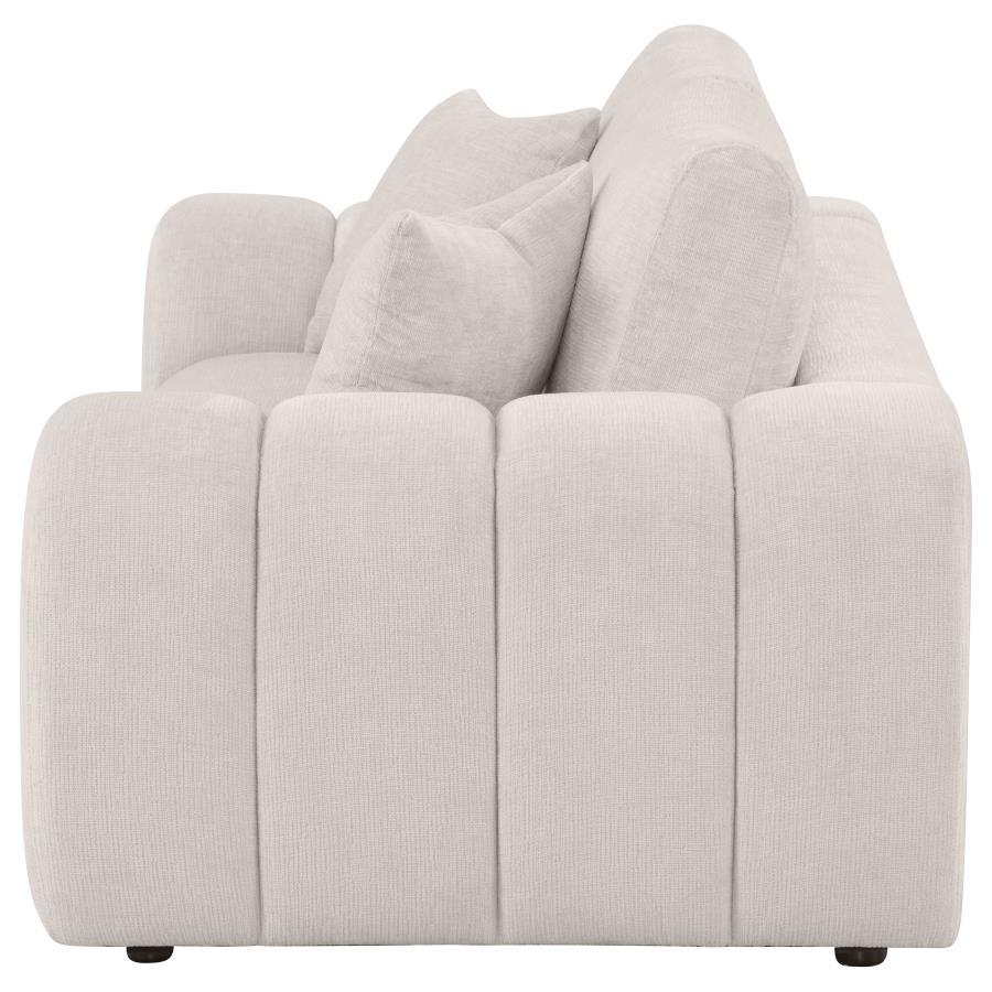 Burnett - Chenille Upholstered Wide Arm Loveseat Stationary Loveseats by Coaster Fine Furniture - Walls Furniture & Mattress
