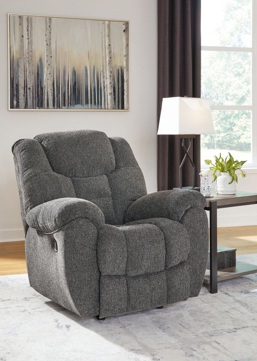 Foreside - Rocker Recliner - Charcoal Rocker Chairs by Signature Design by Ashley® - Walls Furniture & Mattress