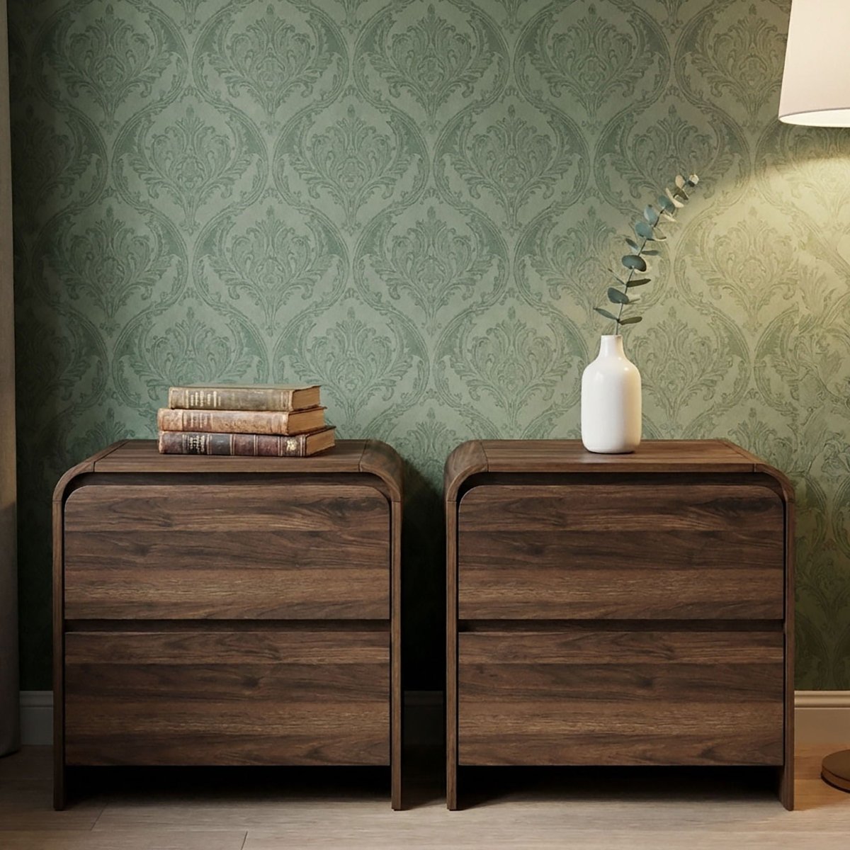 Mara - Two Drawer End Table / Bedside Table (Set of 2) Table Sets by New Classic - Walls Furniture & Mattress