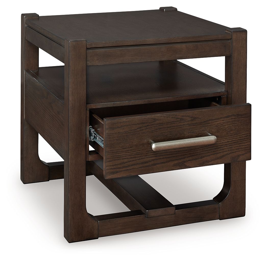 Breckington - Square End Table - Dark Brown End Tables by Signature Design by Ashley® - Walls Furniture & Mattress