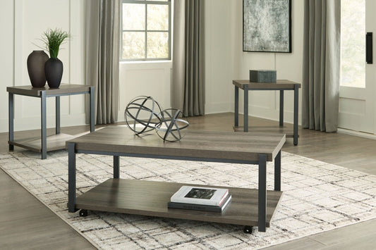Wilmaden - Occasional Table Set (Set of 3) - Gray / Black Table Sets by Signature Design by Ashley® - Walls Furniture & Mattress