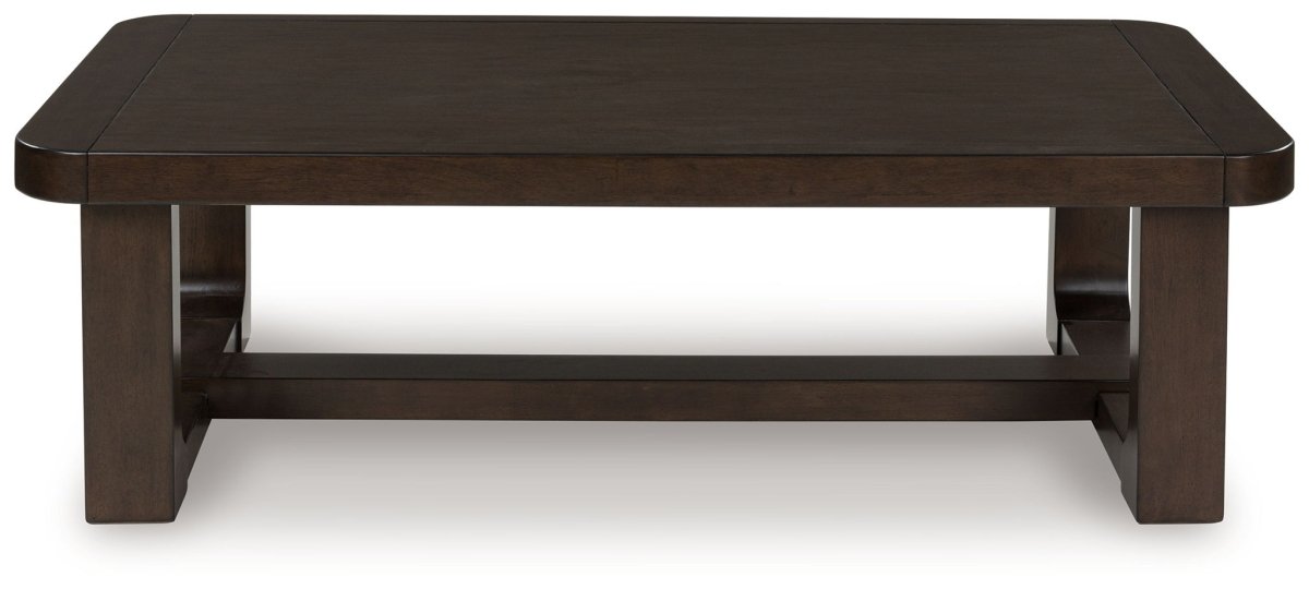 Breckington - Rectangular Cocktail Table - Dark Brown Cocktail Tables by Signature Design by Ashley® - Walls Furniture & Mattress