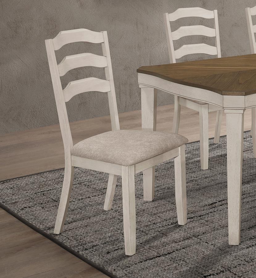 Ronnie - Wood Dining Side Chair (Set of 2) - Rustic Cream Chair Sets by Coaster Fine Furniture - Walls Furniture & Mattress