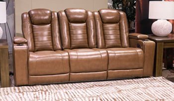 Gruaro - Power Reclining Sofa With Adjustable Headrest - Amber Reclining Sofas by Signature Design by Ashley® - Walls Furniture & Mattress