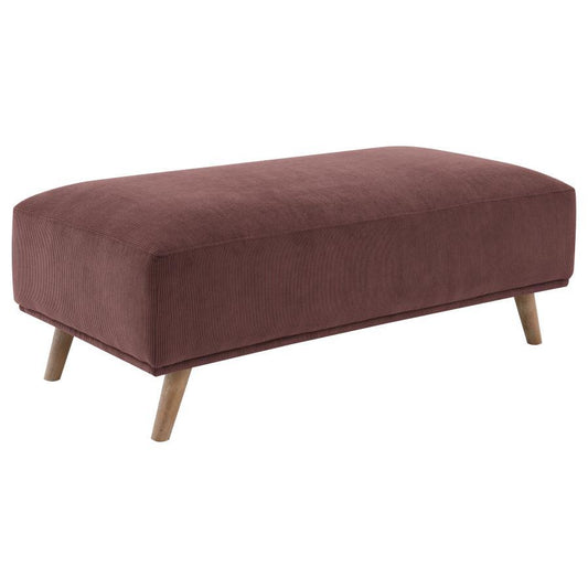 Elizabeth - Corduroy Upholstered Ottoman - Wine Red Upholstered Ottomans by Coaster Fine Furniture - Walls Furniture & Mattress