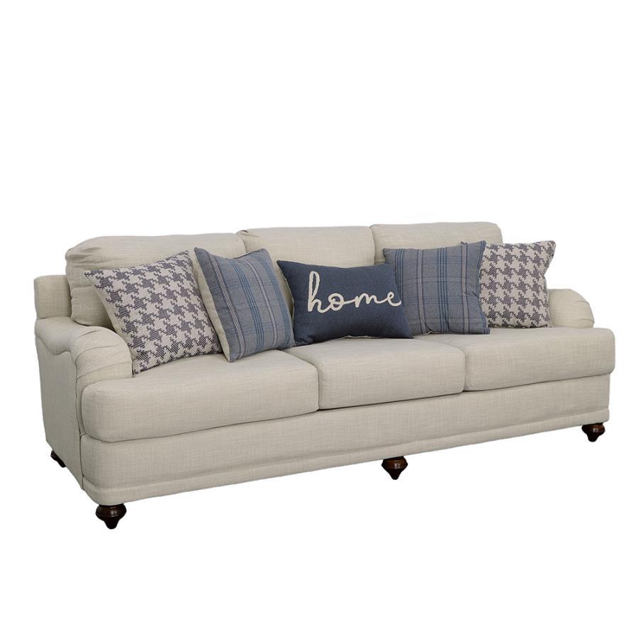 Glenn - Upholstered English Arm Sofa - Light Gray And Blue Stationary Sofas by CoasterElevations - Walls Furniture & Mattress