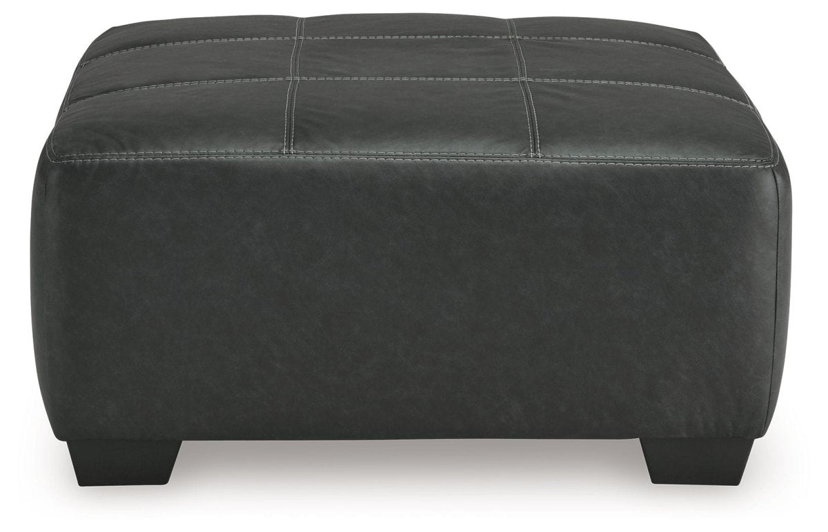 Brixley Pier - Oversized Accent Ottoman - Graphite Accent Ottomans by Benchcraft® - Walls Furniture & Mattress