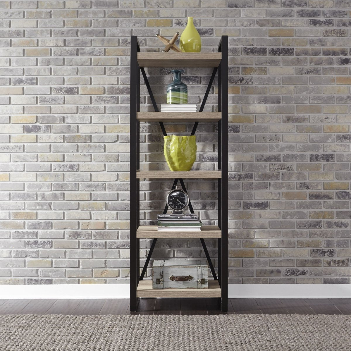 Sun Valley - Tall Pier Unit With Faux Metal - Light Brown Piers by Liberty Furniture - Walls Furniture & Mattress