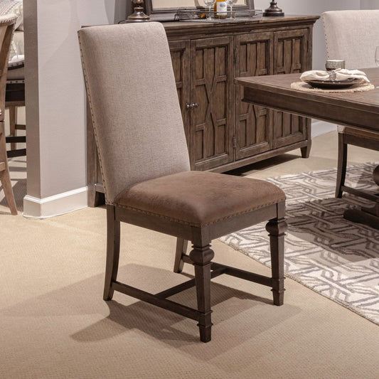 Paradise Valley - Upholstered Side Chair (RTA) - Dark Brown Side Chairs by Liberty Furniture - Walls Furniture & Mattress