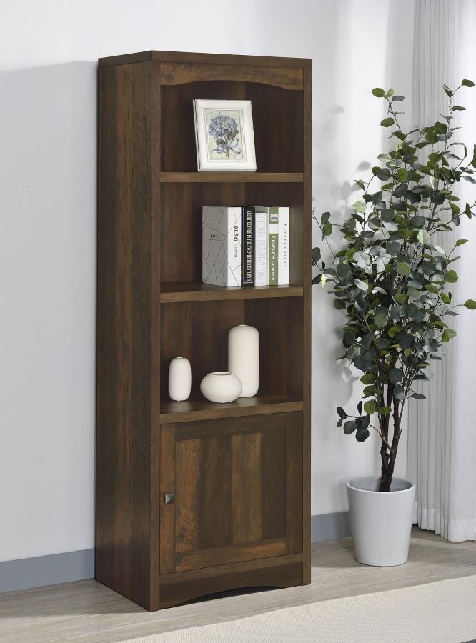 Laughlin - 3 Shelf Engineered Wood Media Tower Standard Bookcases by CoasterEveryday - Walls Furniture & Mattress