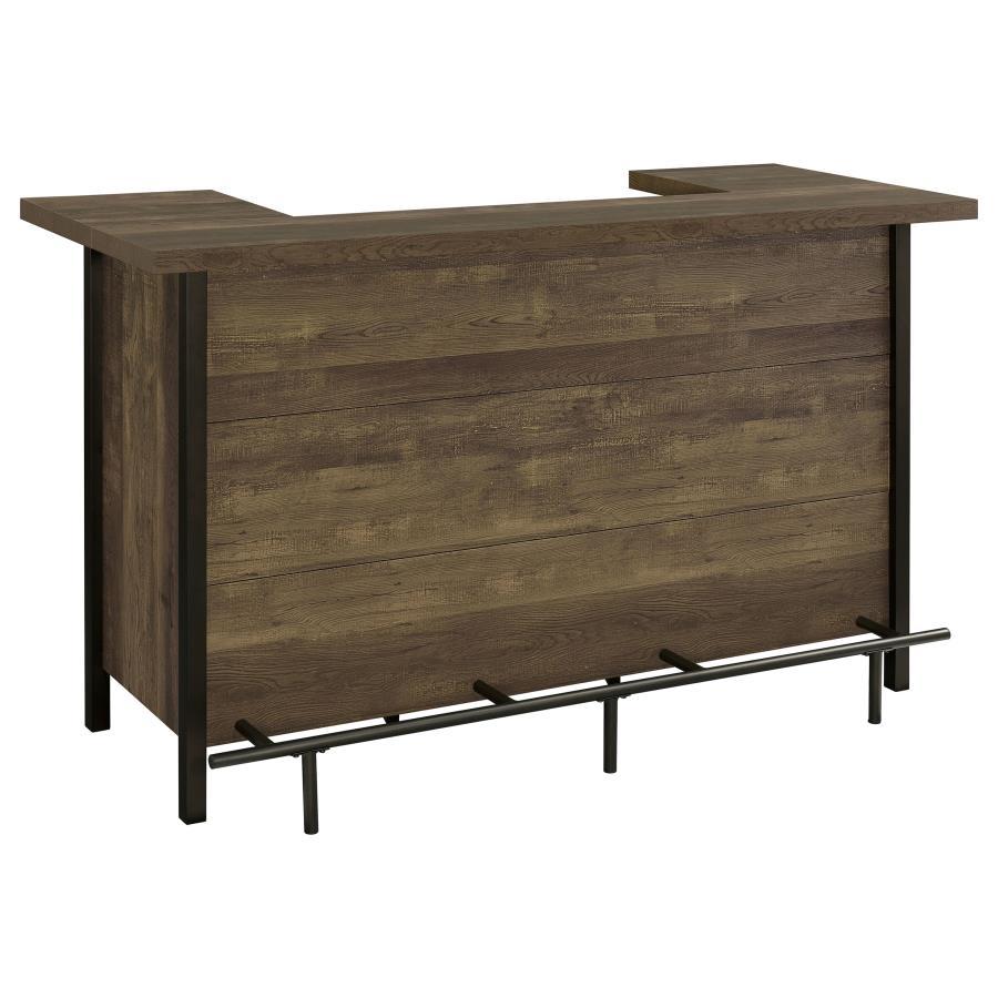 Bellemore - Freestanding Home Bar Wine Cabinet - Rustic Oak Wine Cabinets by CoasterEssence - Walls Furniture & Mattress