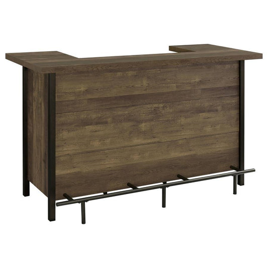 Bellemore - Freestanding Home Bar Wine Cabinet - Rustic Oak Wine Cabinets by CoasterEssence - Walls Furniture & Mattress