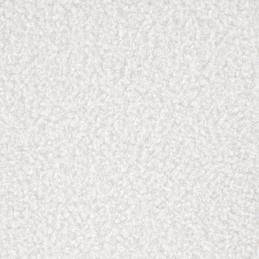 Zena - Faux Sheepskin Upholstered Round Ottoman Upholstered Ottomans by Coaster Fine Furniture - Walls Furniture & Mattress