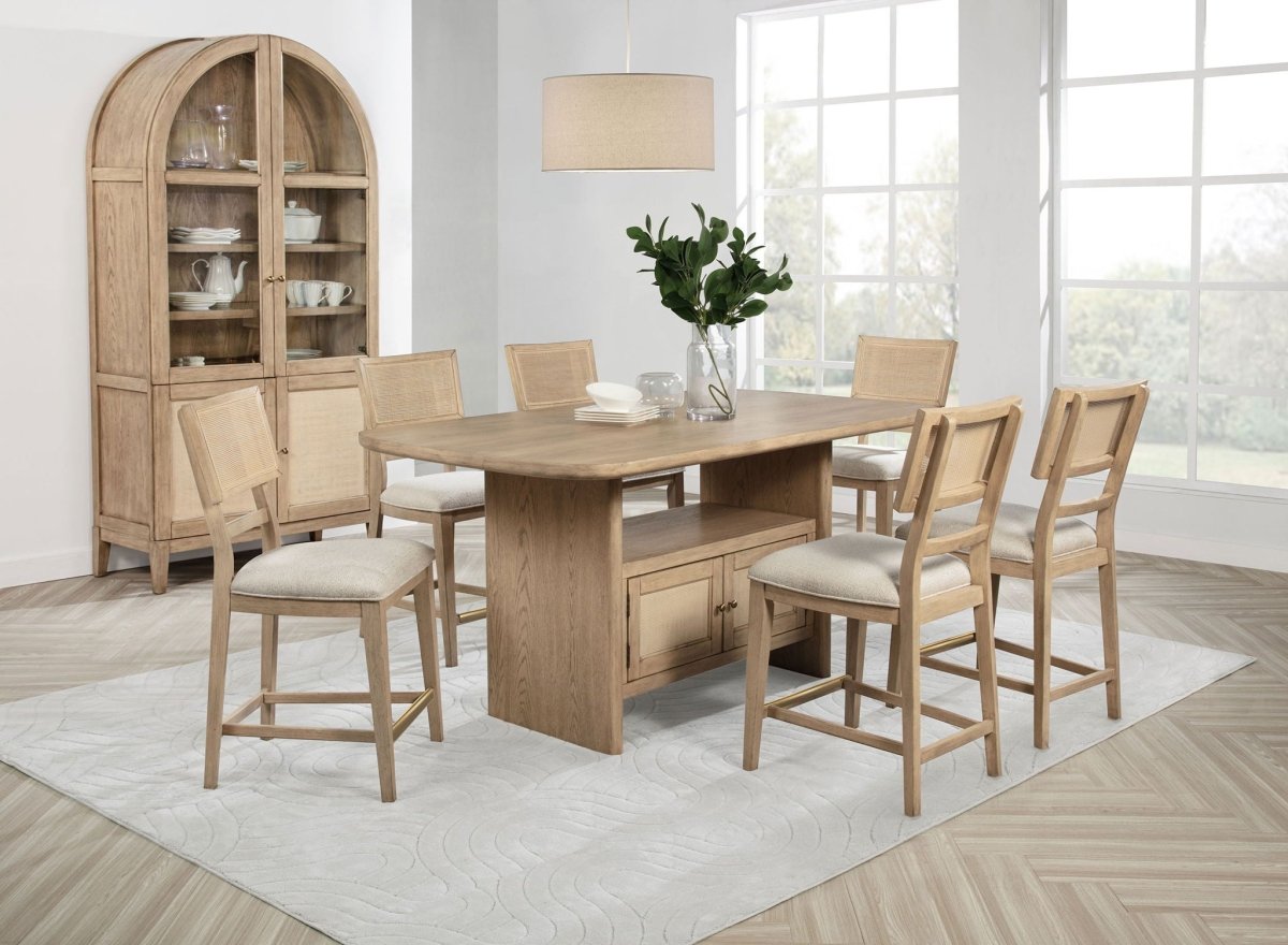 Kailani - Wood Counter Height Dining Set 7 Piece Dining Room Sets by Coaster Fine Furniture - Walls Furniture & Mattress