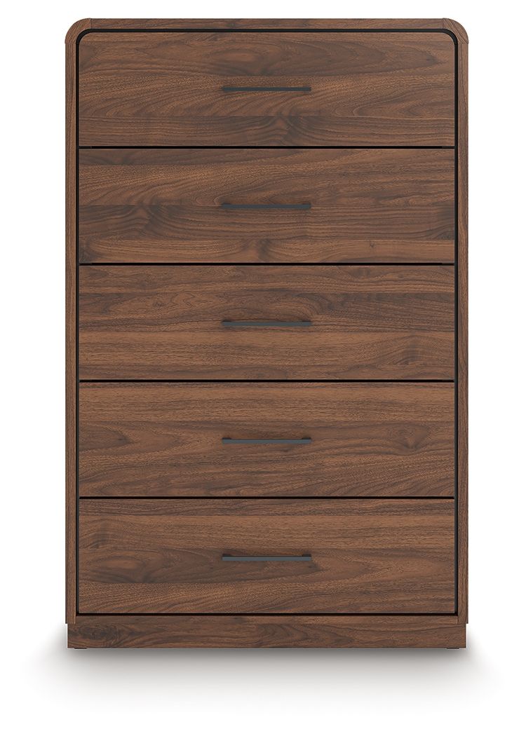 Fortlorn - Walnut Brown - Five Drawer Chest Accent Chests by Signature Design by Ashley® - Walls Furniture & Mattress