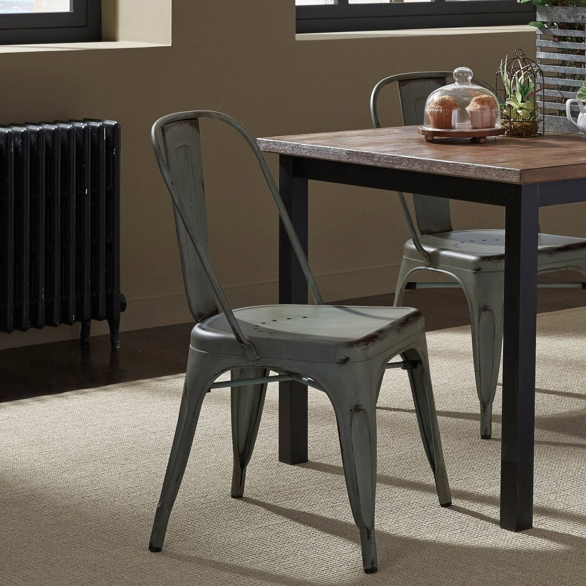 Vintage Series - Bow Back Side Chair - Green Side Chairs by Liberty Furniture - Walls Furniture & Mattress
