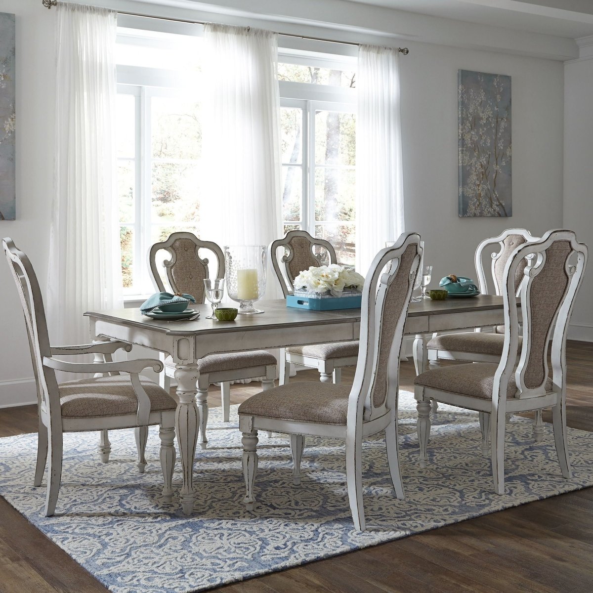 Magnolia Manor - Dining Table Set 5 Piece Dining Room Sets by Liberty Furniture - Walls Furniture & Mattress