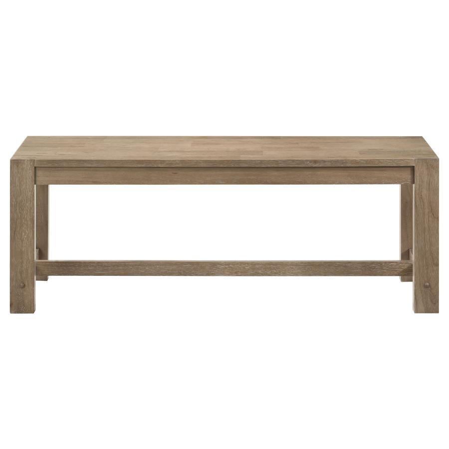 Scottsdale - Wood Trestle Base Dining Bench - Washed Brown Dining Benches by Coaster Fine Furniture - Walls Furniture & Mattress