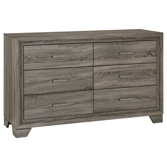Wright - 6 - Drawer Dresser Cabinet Dressers by Coaster Fine Furniture - Walls Furniture & Mattress
