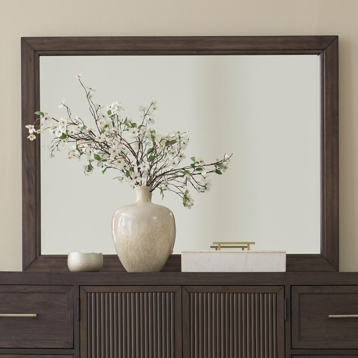 Modern Edge - Landscape Mirror - Brown Landscape Mirrors by Liberty Furniture - Walls Furniture & Mattress