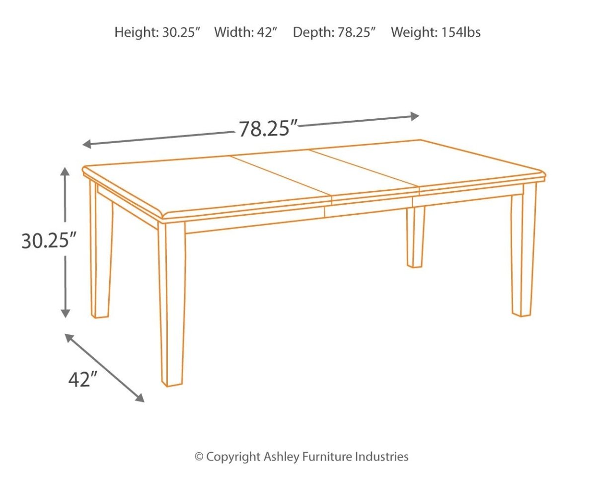 Haddigan - Dark Brown - Rectangular Dining Room Extension Table Dining Tables with Extensions by Signature Design by Ashley® - Walls Furniture & Mattress