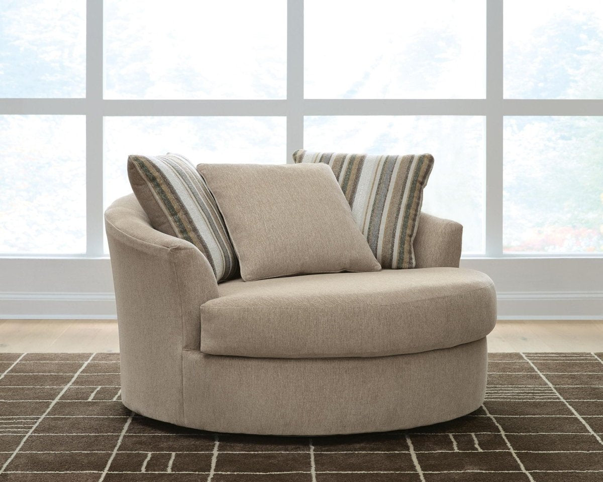 Linenhause - Oversized Swivel Accent Chair - Dune Swivel Chairs by Benchcraft® - Walls Furniture & Mattress