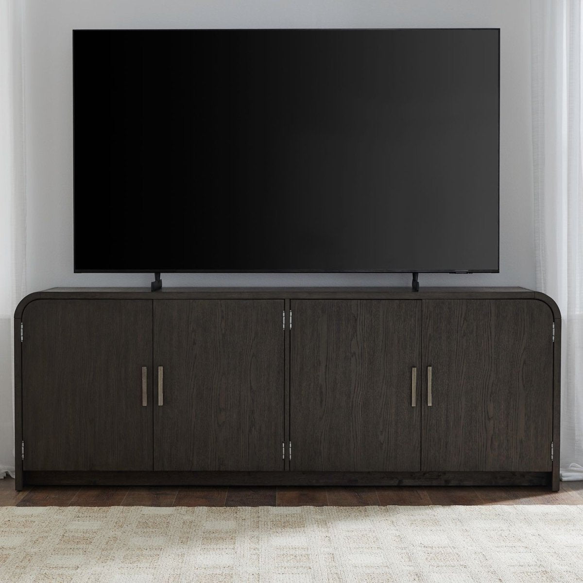 Perspectives - 82" TV Console - Brown TV Stands by Liberty Furniture - Walls Furniture & Mattress