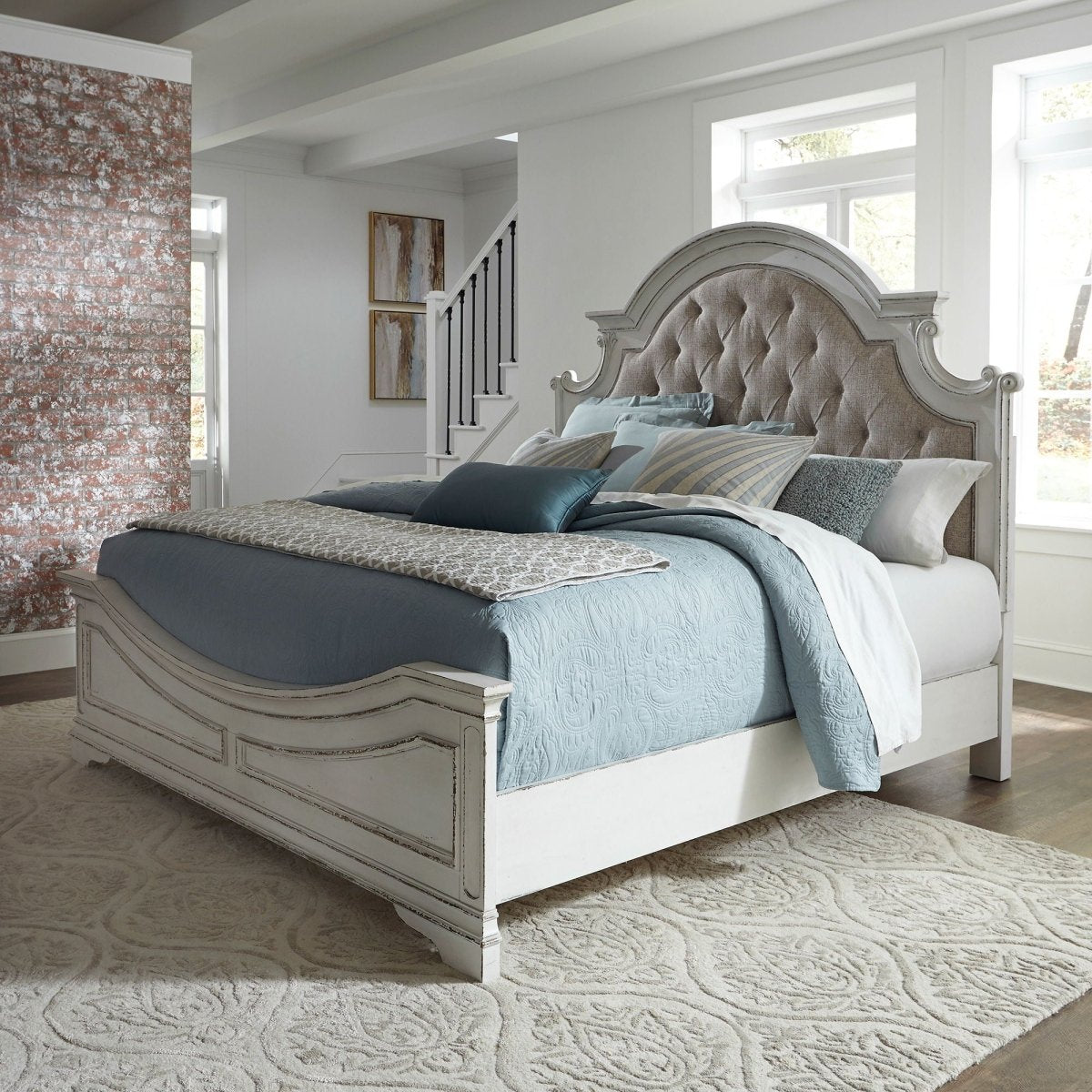 Magnolia Manor - Upholstered Bed Upholstered Beds by Liberty Furniture - Walls Furniture & Mattress