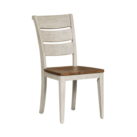 Farmhouse Reimagined - Ladder Back Side Chair - White Side Chairs by Liberty Furniture - Walls Furniture & Mattress