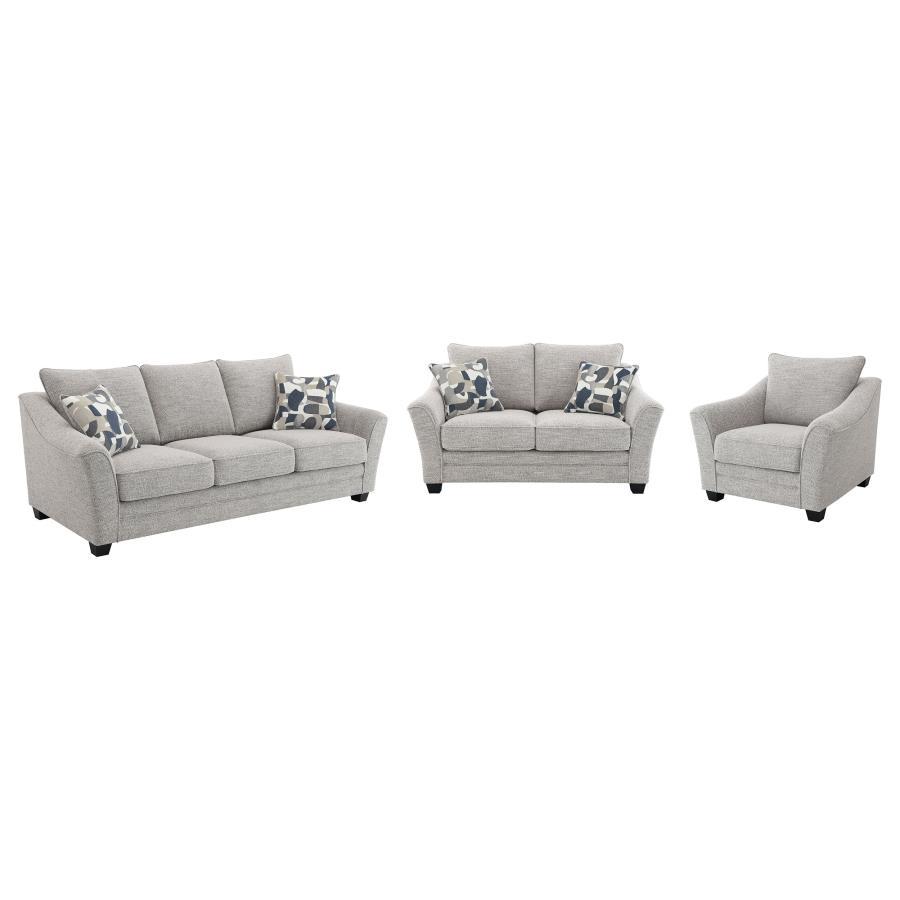 Tomkins - Boucle Upholstered Sofa Set Stationary Sofas & Loveseats by Coaster Fine Furniture - Walls Furniture & Mattress