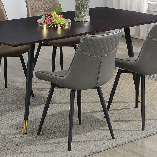 Brassie - Upholstered Swivel Dining Side Chair (Set of 2) - Gray Chair Sets by CoasterEssence - Walls Furniture & Mattress