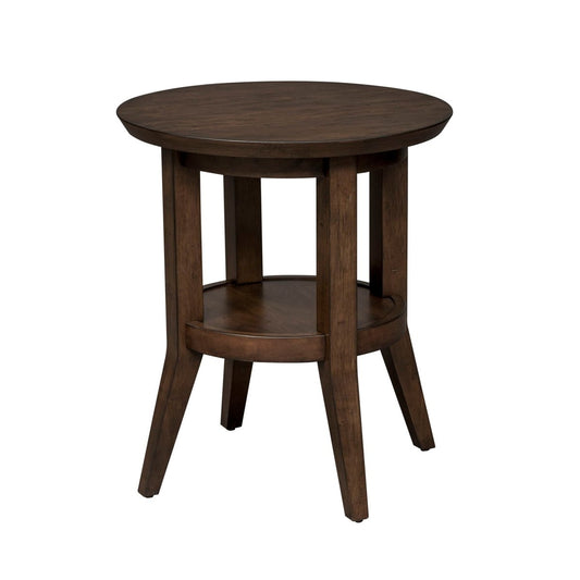 Ventura Blvd - Round End Table - Dark Brown End Tables by Liberty Furniture - Walls Furniture & Mattress