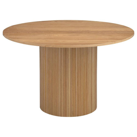 Bradbury - Round Wood Top Dining Table - Natural Dining Tables by Coaster Fine Furniture - Walls Furniture & Mattress
