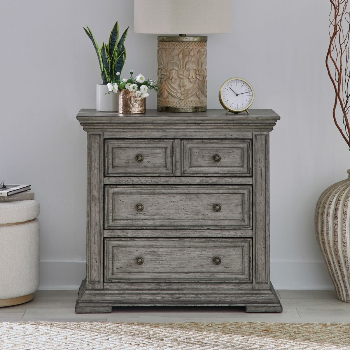 Big Valley - Bedside Chest With Charging Station Bedside Chests by Liberty Furniture - Walls Furniture & Mattress