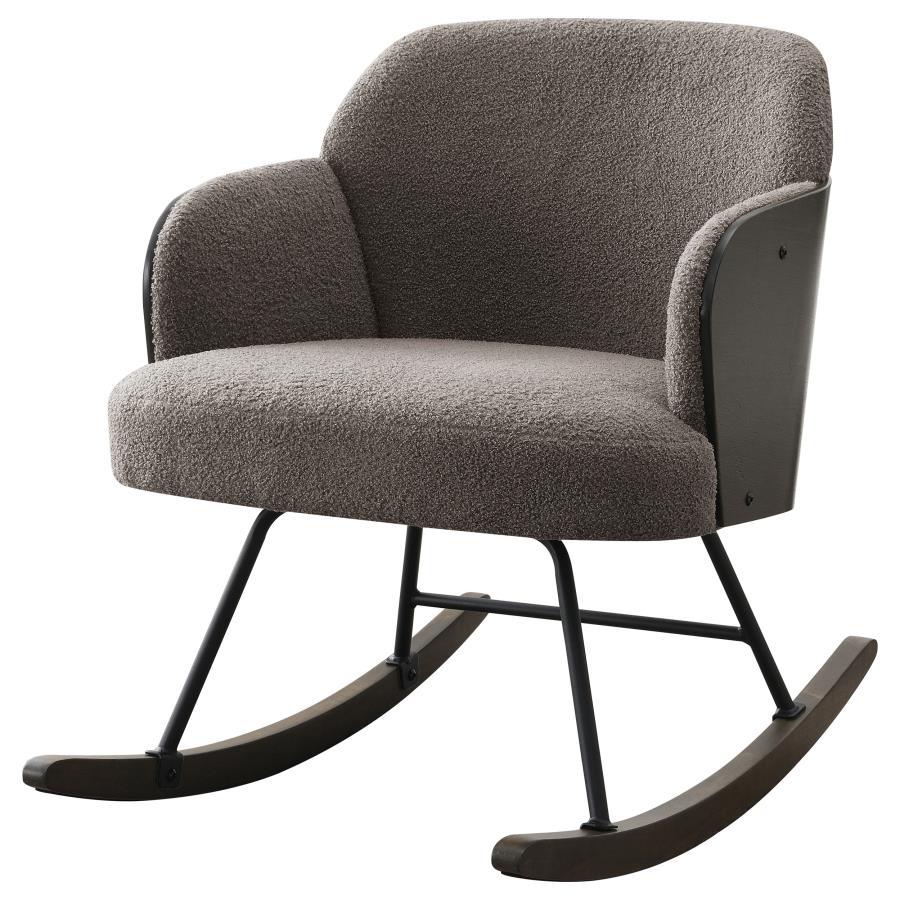 Paige - Boucle Upholstered Mid Back Rocking Chair Rocker Chairs by Coaster Fine Furniture - Walls Furniture & Mattress
