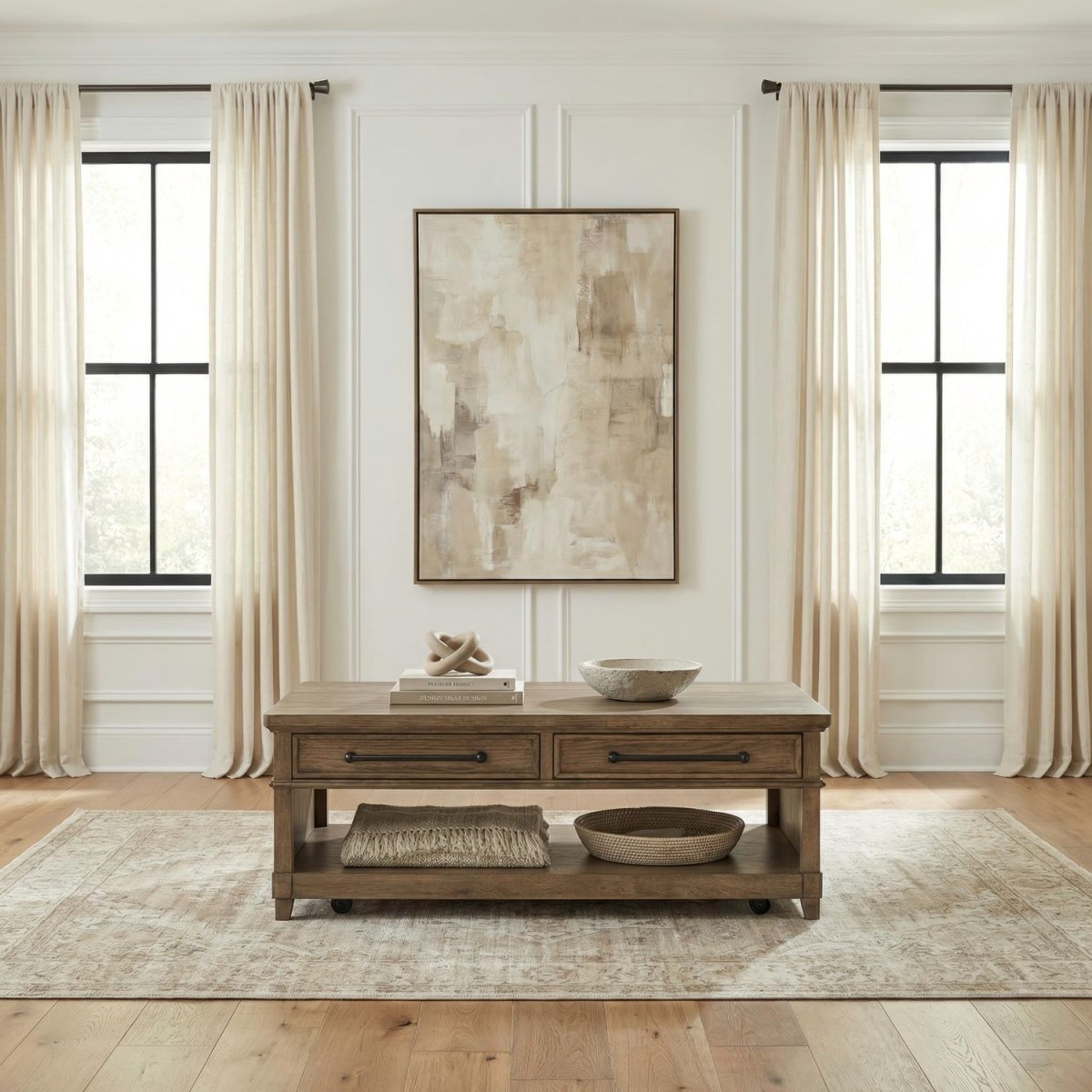 Artisan Home - Rectangular Cocktail Table - Sienna Stone Cocktail Tables by Liberty Furniture - Walls Furniture & Mattress