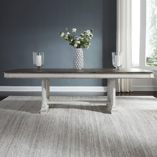 Abbey Park - Trestle Table - White Dining Tables by Liberty Furniture - Walls Furniture & Mattress