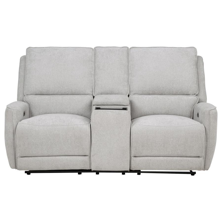 Sylmar - Chenille Upholstered Power Reclining Loveseat - Dove Gray Reclining Loveseats by Coaster Fine Furniture - Walls Furniture & Mattress